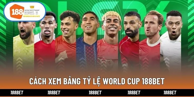 Cách xem bảng tỷ lệ World Cup 188bet